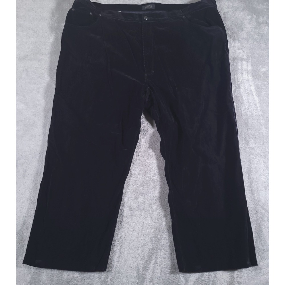 Vintage Versace Classic V2 Corduroy Trousers Size 52 Black Cords Baggy Wide‎ Leg